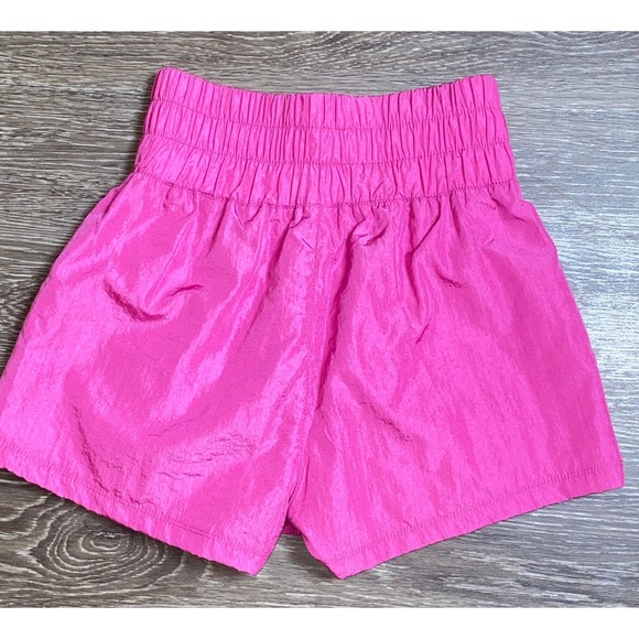 New XS Hot Pink Windbreaker Skort Shorts Skirt High Rise Athletic Tennis Pockets - Picture 4 of 5
